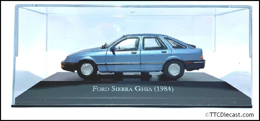 1:43 Scale Diecast, Ford Sierra 2.3l Ghia 1984, Light Blue, 1:43 Scale In Solid plastic case, MAG LX99