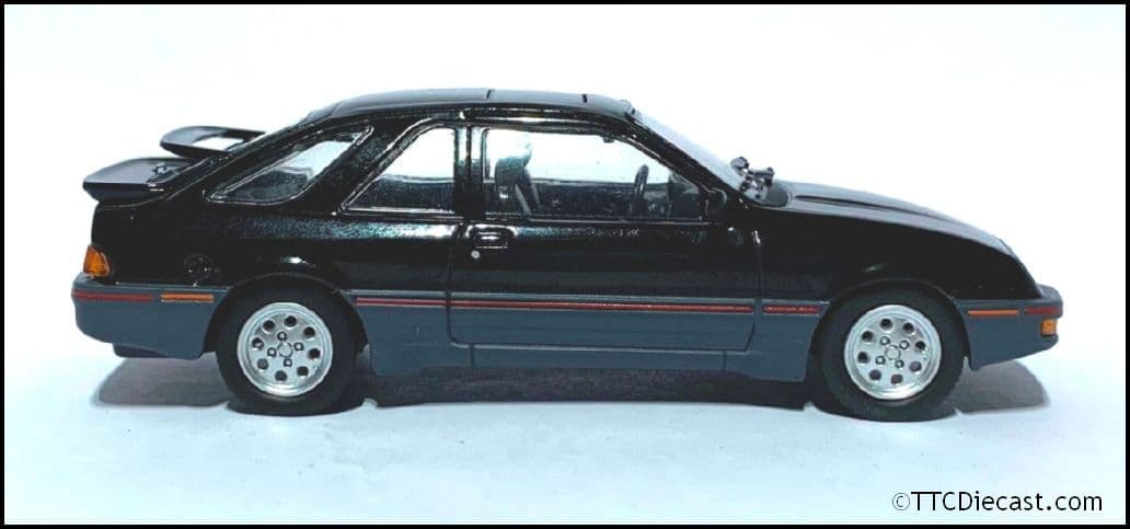 1:43 Scale Diecast, Ford Sierra XR4 1984 Black, 1:43 Scale, In Solid plastic case, MAG LX47