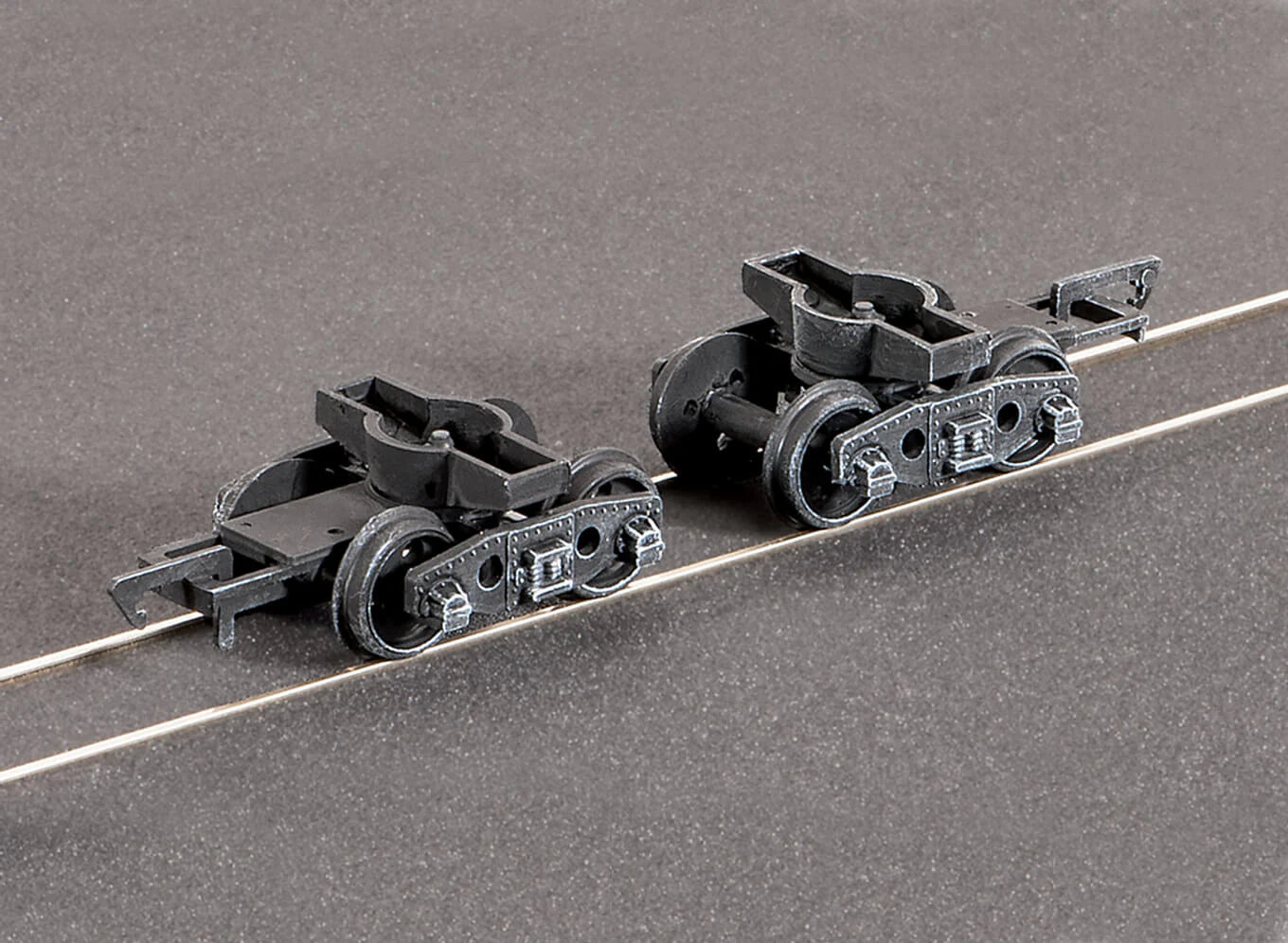 Ratio 126 Pr. GWR Plate Wagon Bogies, (spoked wheels)