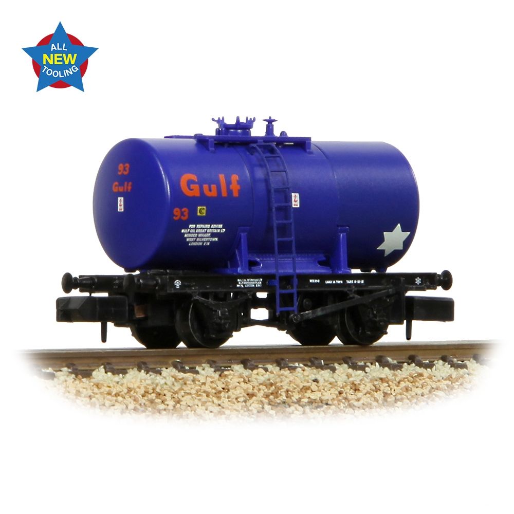 Farish 378-001A 14T Anchor-Mounted Tank Wagon 'Gulf' Blue - N Gauge