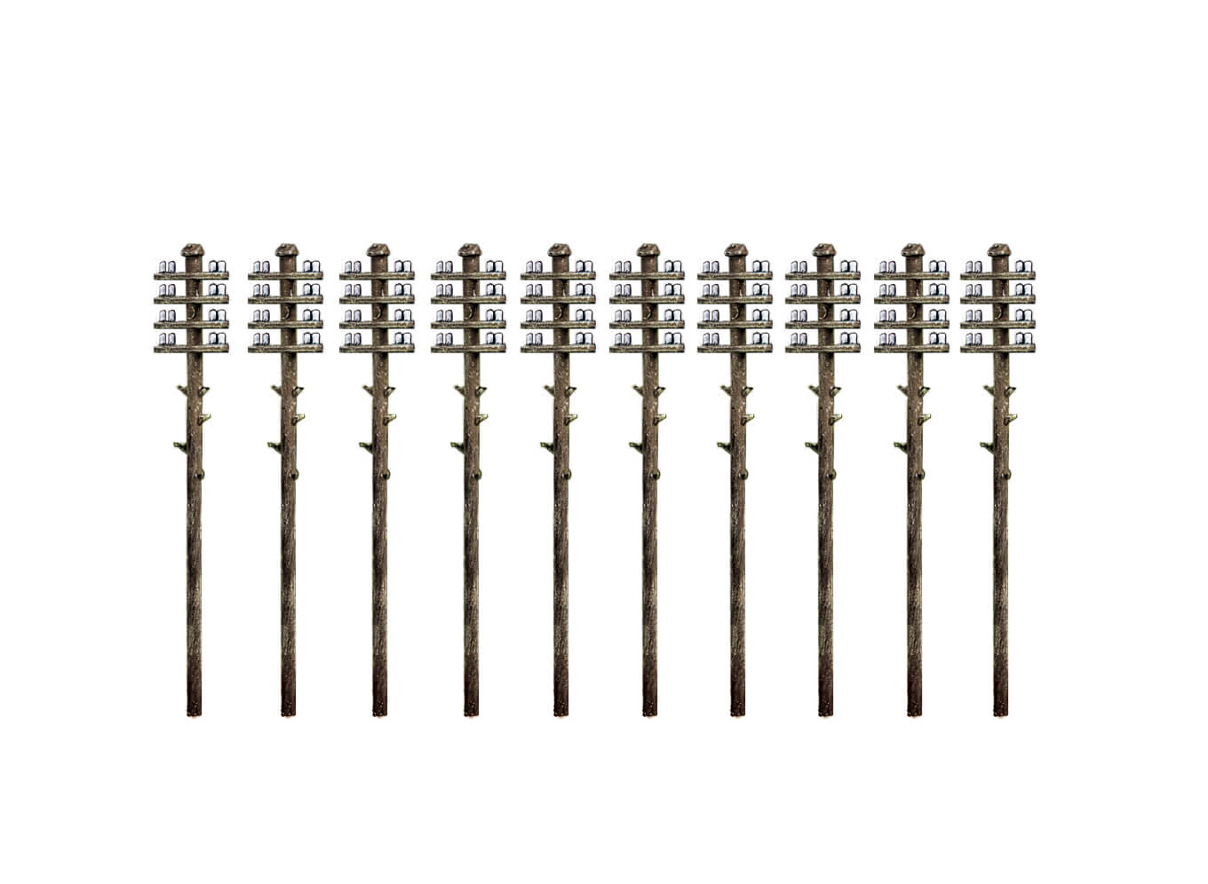 Ratio 211 Telegraph Poles (10 per pack)