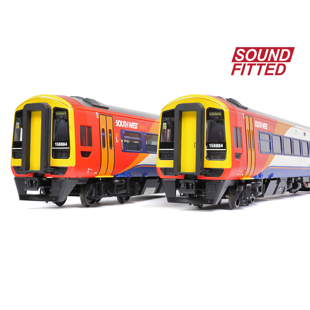 Bachmann 31-495SF Class 158 2-Car DMU 158884 South West Trains, OO Gauge *LAST FEW*