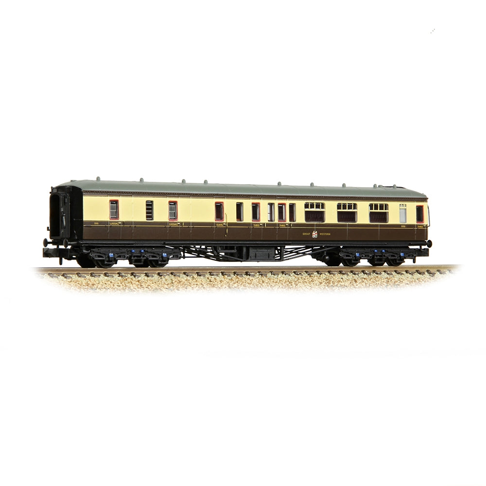 Farish 374-511B GWR Hawksworth Brake Third Corridor GWR Chocolate & Cream - N Gauge