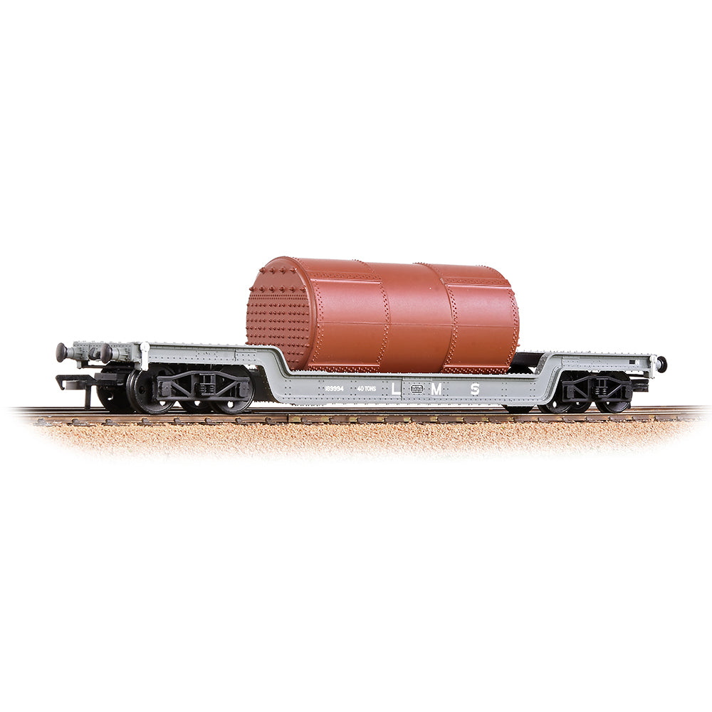 Bachmann 33-878A 45T Bogie Well Wagon LMS Grey, OO Gauge *LAST FEW*