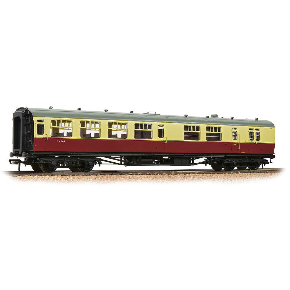 Bachmann 34-727A Bulleid Semi-Open Brake 3rd (15" Vents) BR Crimson & Cream, OO Gauge