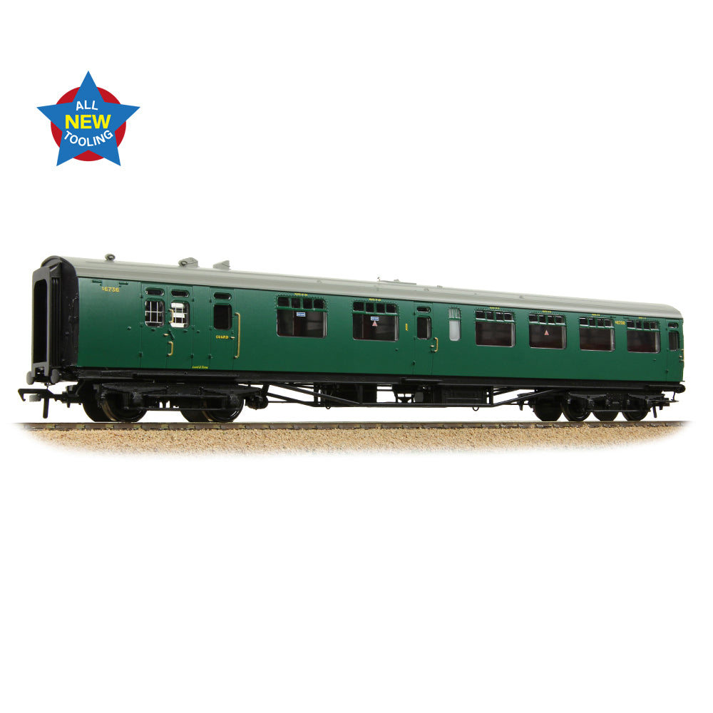Bachmann 34-760A SR Bulleid Brake Comp. Corridor 10" Vents BR (Ex-SR) Malachite Green OO Gauge *PRE ORDER £67.46*