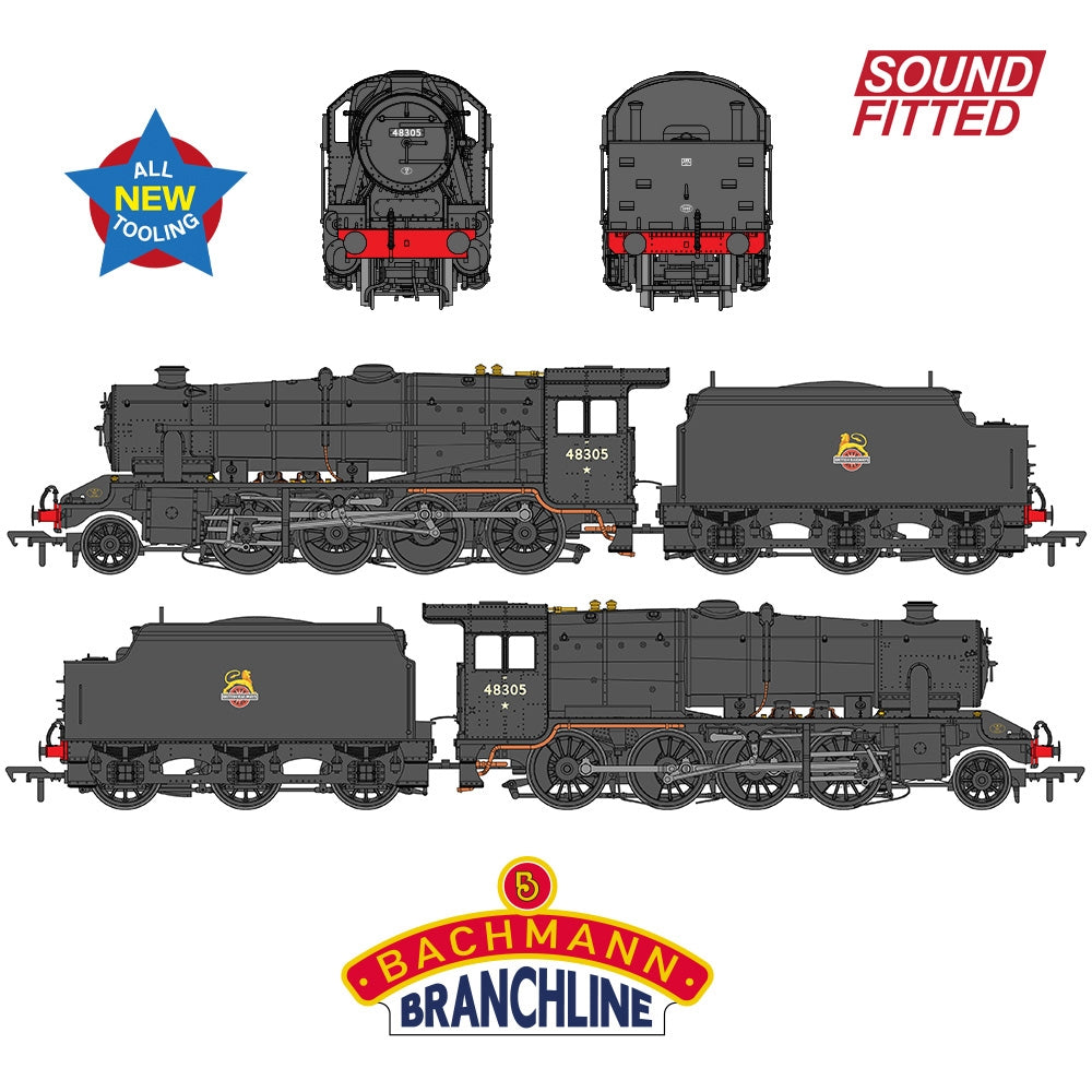 Bachmann 35-230SF LMS 8F Welded Tender 48305 BR Black (E/Crest) (DCC SOUND) OO Gauge *PRE ORDER £305.96*