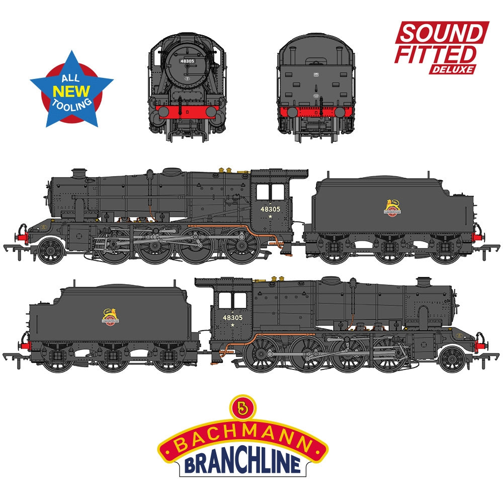 Bachmann 35-230SFX LMS 8F Welded Tender 48305 BR Black (E/Crest) (DCC SOUND) DELUXE OO Gauge *PRE ORDER £322.96*