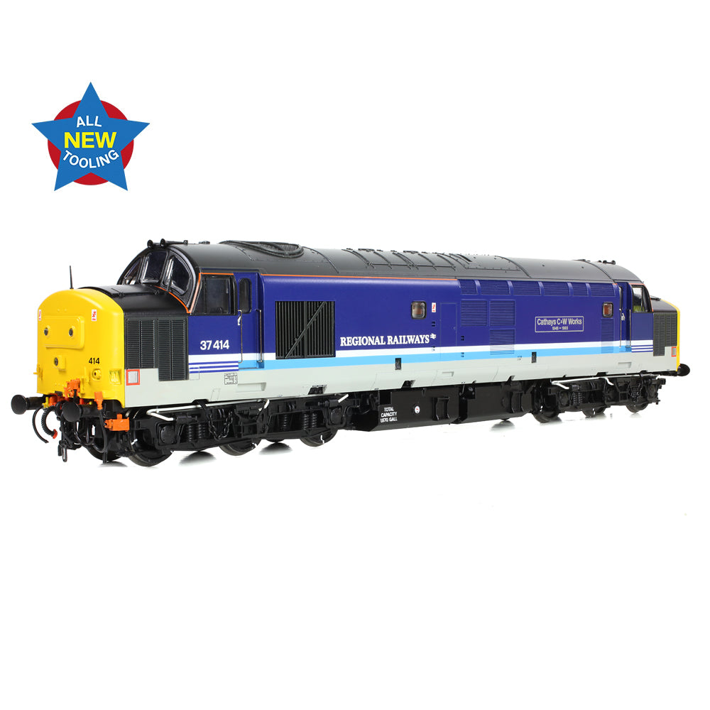 Bachmann 35-338 Cl 37/4 37414 'Cathays C&W Works 1846-1993' BR Regional Railways, OO Gauge