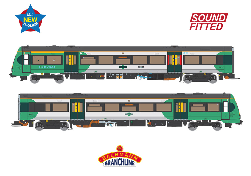 Bachmann 35-580SF Class 171/7 2-Car DMU 171727 Southern (GTR) SOUND FITTED OO Gauge *PRE ORDER £382.46*