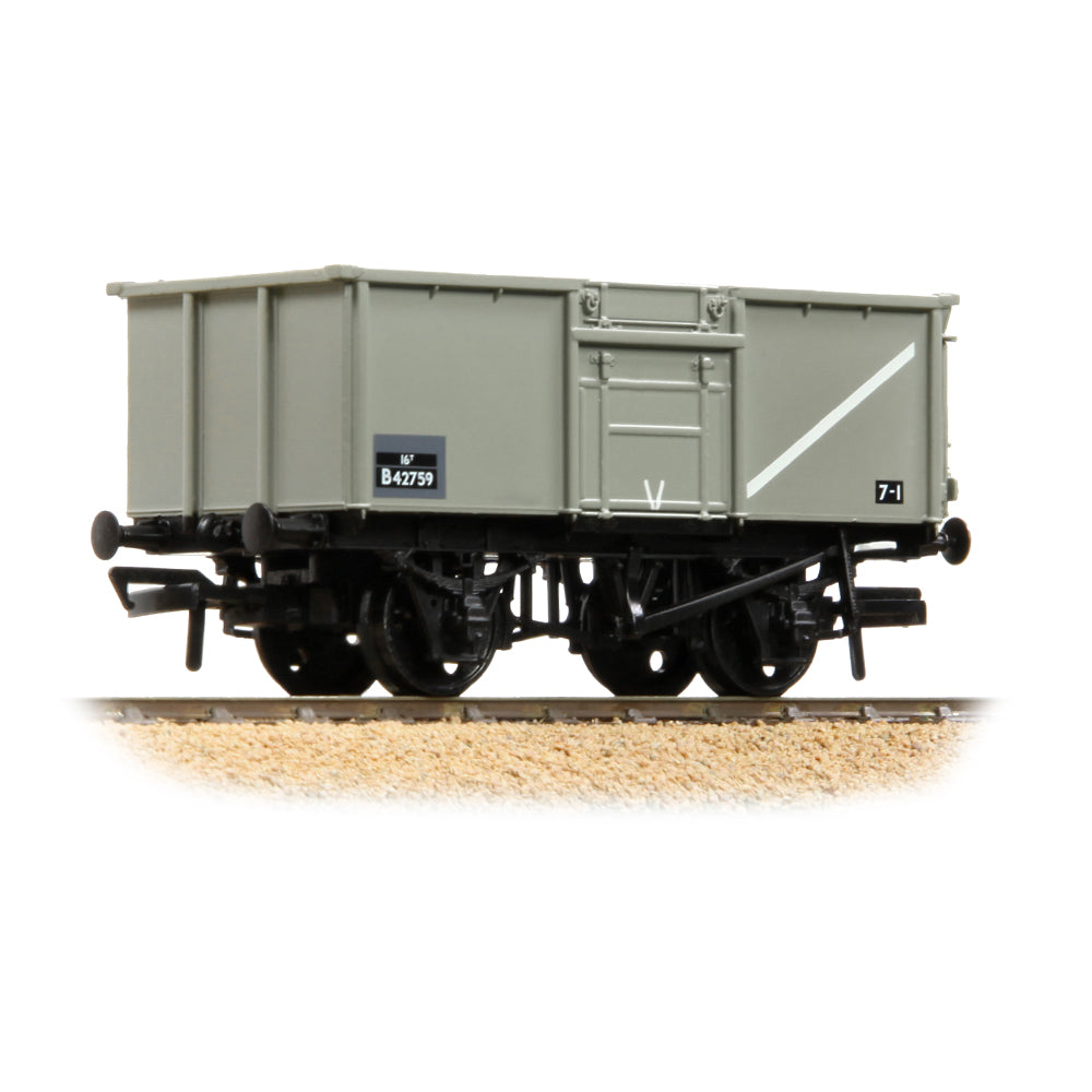 Bachmann 37-227C BR 16T Steel Mineral Wagon Top Flap Doors BR Grey (Early), OO Gauge