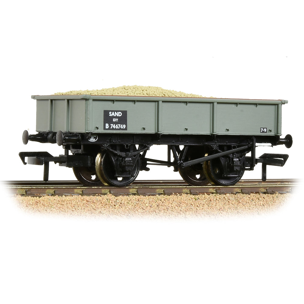 Bachmann 37-354D BR 13T Steel Sand Tippler BR Grey (Early) - Includes Load, OO Gauge *LAST FEW*