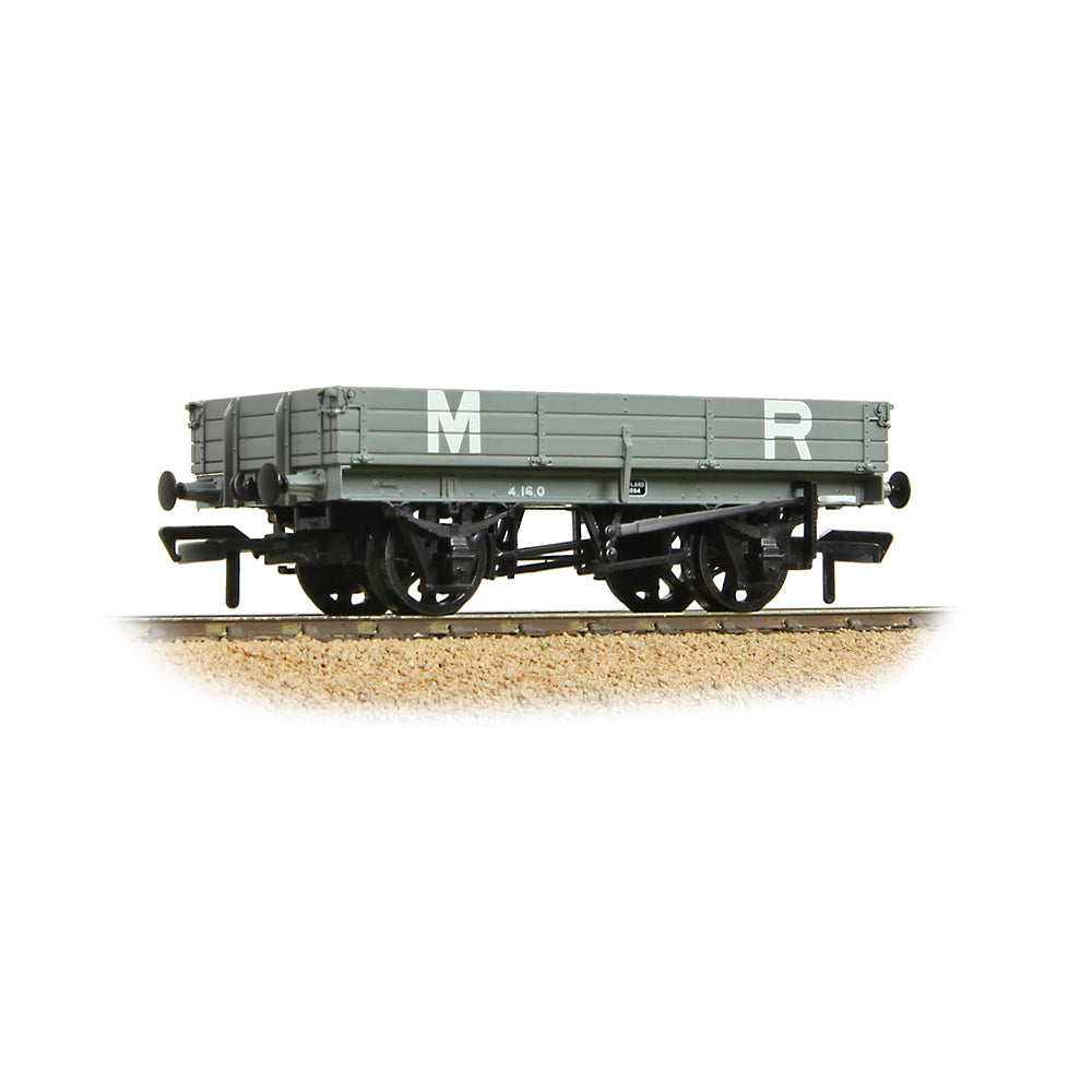 Bachmann 37-939A 3 Plank Wagon MR Grey, OO Gauge