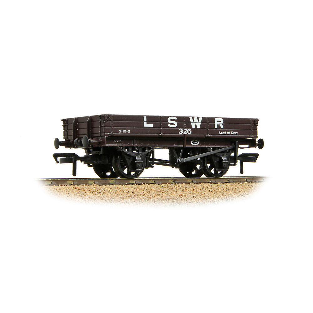 Bachmann 37-940 3 Plank Wagon LSWR Brown OO Gauge