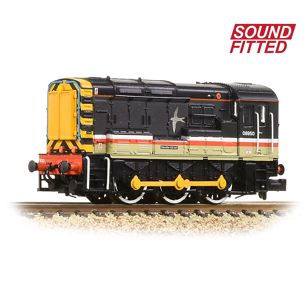 Farish 371-005ASF Class 08 08950 'Neville Hill 1st' BR InterCity (Swallow) - N Gauge 208.20