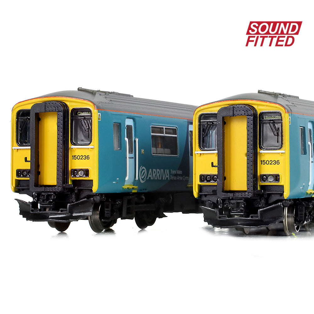 Farish 371-334SF Class 150/2 2-Car DMU 150236 Arriva Trains Wales - DCC Sound, N Gauge *LAST FEW*