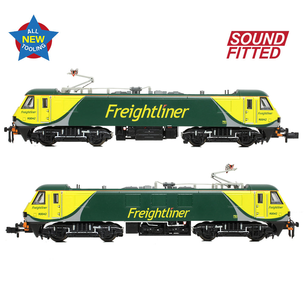 Farish 371-790SF Class 90/0 90042 Freightliner 'PowerHaul' - N Gauge
