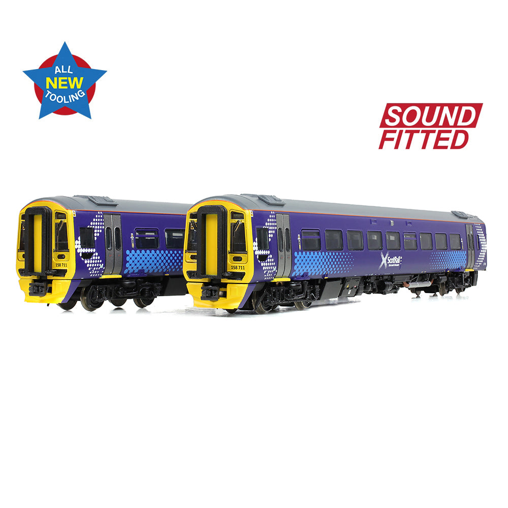 Farish 371-851SF Class 158 2-Car DMU 158711 ScotRail Saltire - N Gauge