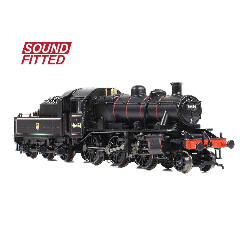 Farish 372-626BSF LMS Ivatt 2MT 46474 BR Lined Black (Early Emblem) N Gauge *LAST FEW*