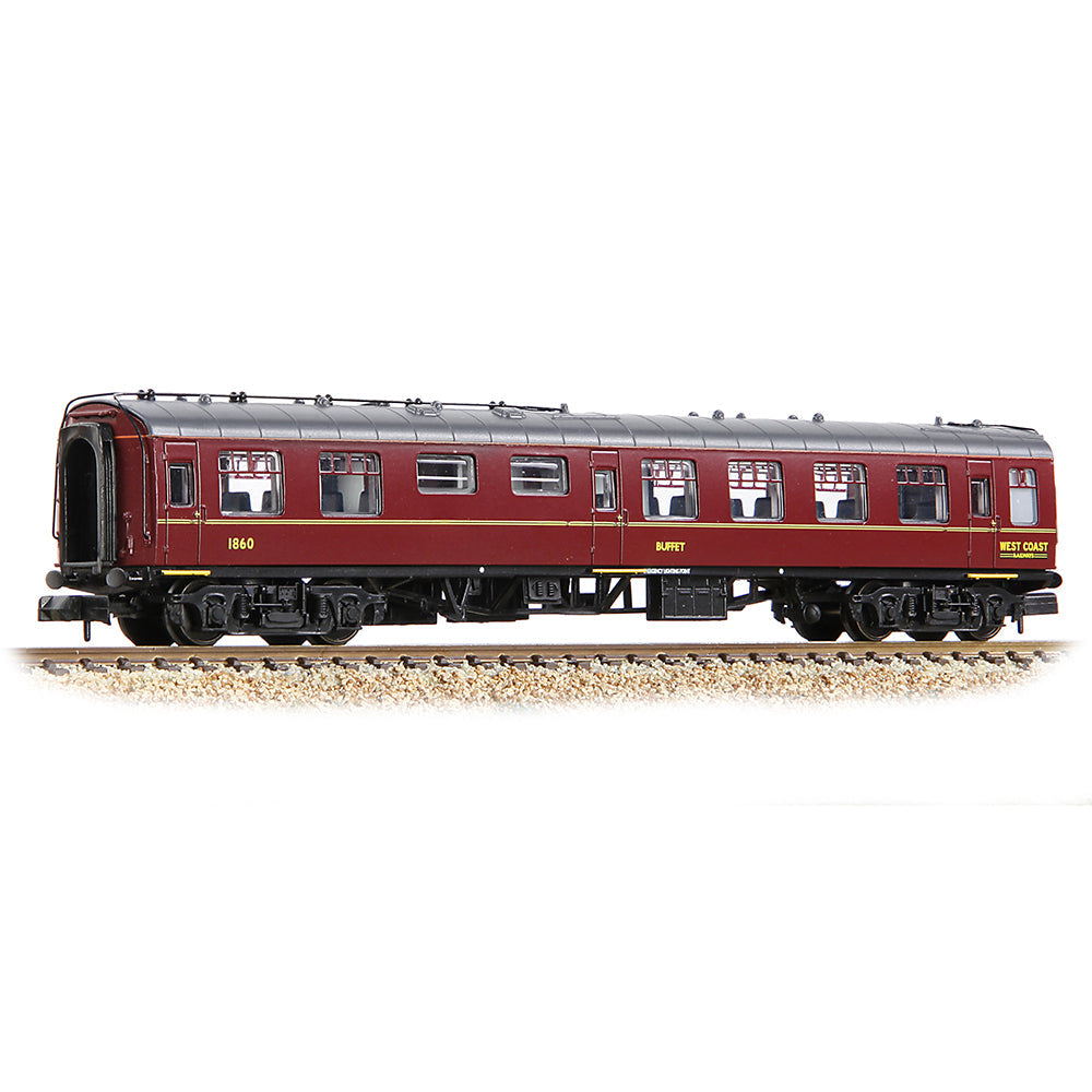 Farish 374-112 BR Mk1 RMB Restaurant Miniature Buffet WCRC Maroon N Gauge
