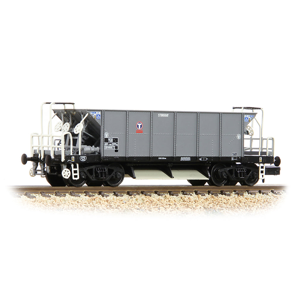 Farish 377-006 BR YGB 'Stingray' Bogie Hopper Wagon Transrail Grey - N Gauge