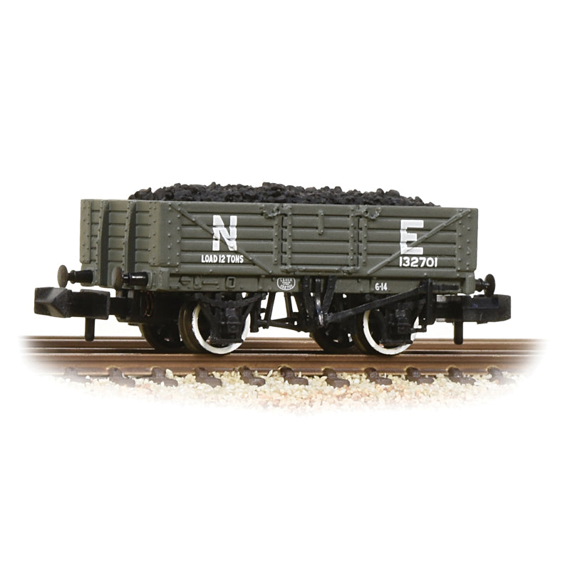 Farish 377-062 5 Plank Wooden Floor Wagon NE Grey with Load *LAST FEW*