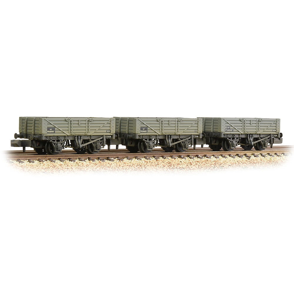 Farish 377-069 5 Plank 3-Wagon Pack BR Grey (Early) - Weathered, N Gauge *LAST FEW*