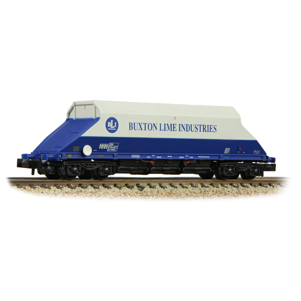 Farish 377-101C JGA Bogie Hopper 'Buxton Lime Industries' White & Blue N Gauge