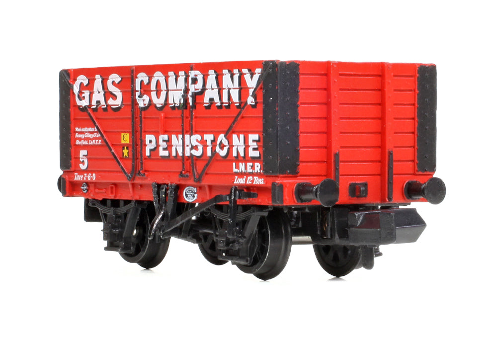 Farish 377-156 8 Plank Wagon Fixed Ends 'Gas Company Penistone' Red N Gauge *PRE ORDER £21.80*