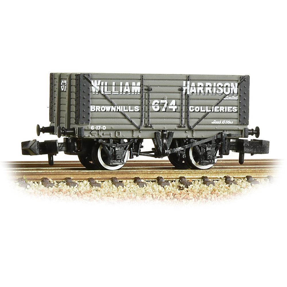 Farish 377-209 8 Plank Wagon Fixed End 'William Harrison Grey, N Gauge *LAST FEW*