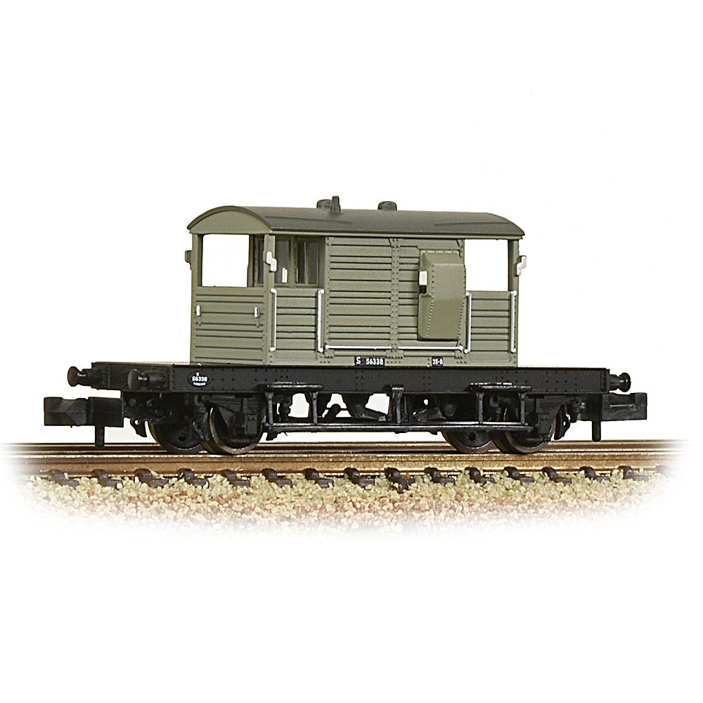 Farish 377-852A SR 25T 'Pill Box' Brake Van Right Hand Duckets BR Grey (Early) *LAST FEW*