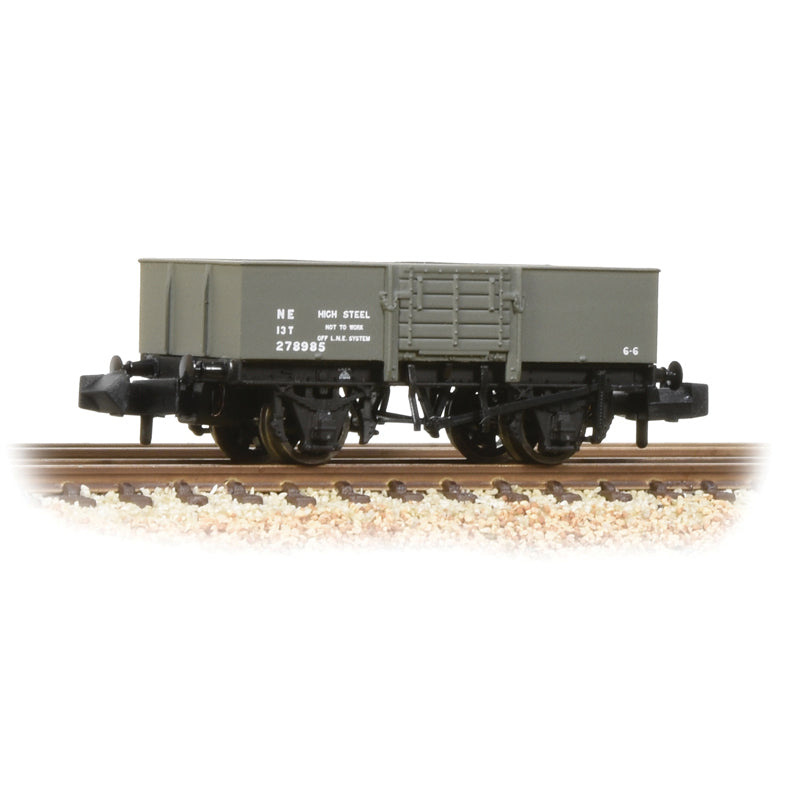 Farish 377-954A 13 Ton High Sided Steel Wagon with Wooden Door LNER Grey *LAST FEW*