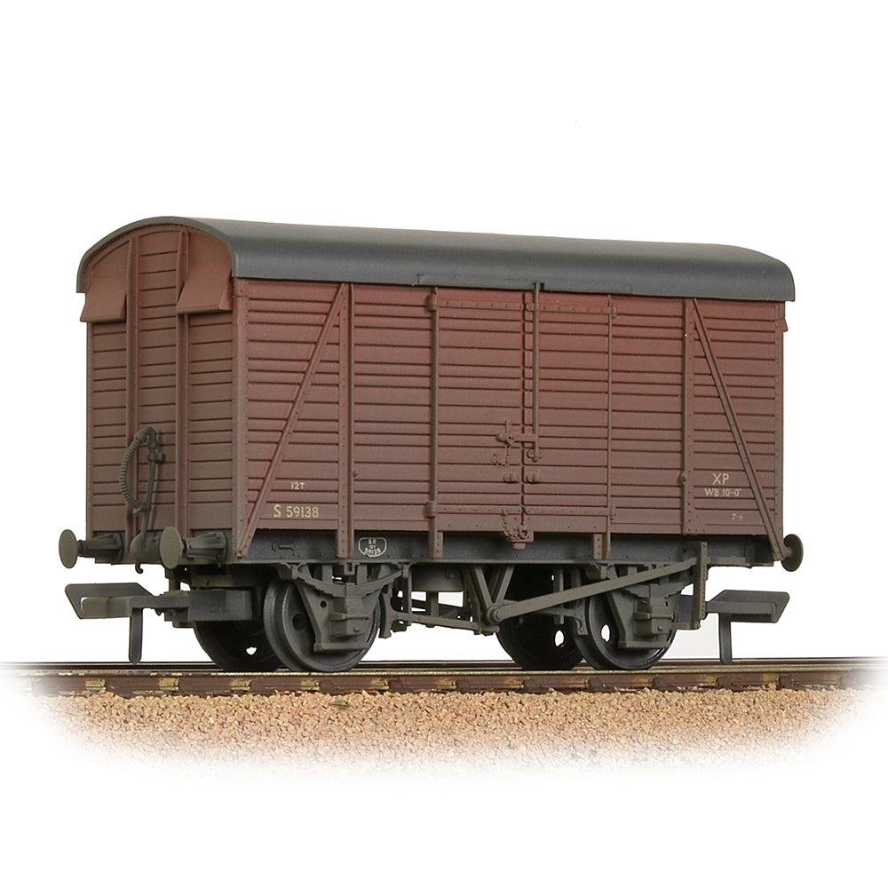 Bachmann 38-082D SR 12T 2+2 Planked Ventilated Van BR Bauxite (Early) Wthd - LAST FEW