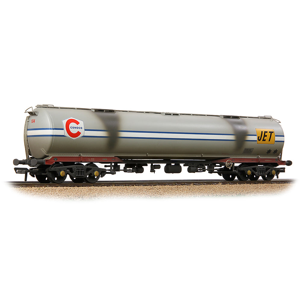 Bachmann 38-109A BR 102T TEA Bogie Tank Wagon 'Jet-Conoco' Light Grey Weathered, OO Gauge