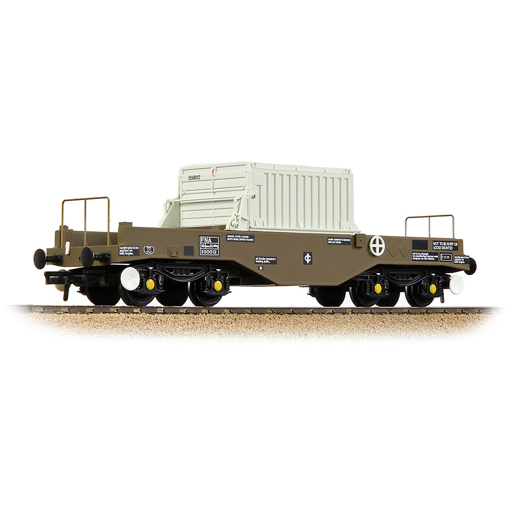 Bachmann 38-345B BR FNA Nuclear Flask Wagon Flat Floor With Flask, OO Gauge *LAST FEW*