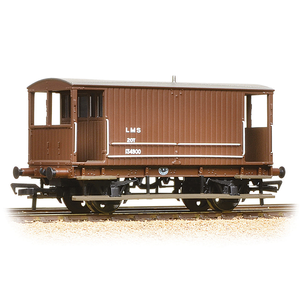 Bachmann 38-553A Midland 20T Brake Van LMS Bauxite (without Duckets)- LAST FEW