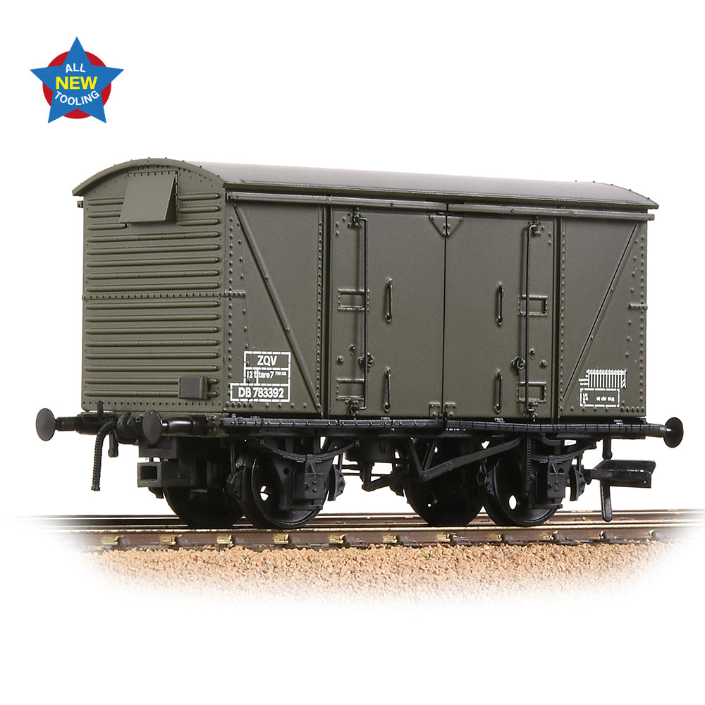 Bachmann 38-875 BR 12T 'Vanwide' Ventilated Van BR Departmental Olive Green, OO Gauge