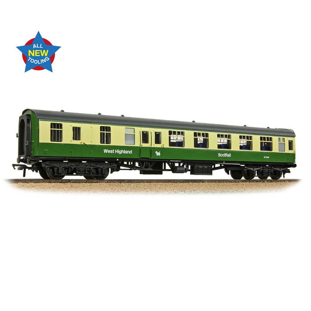Bachmann 39-806 BR MK1 BSO Brake Second Open BR West Highland Line Green & Cream OO Gauge