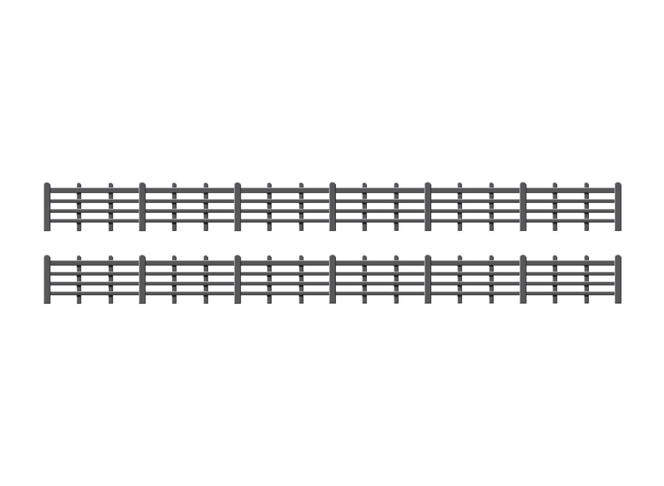 Ratio 425 Lineside Fencing, Black (4 bar)