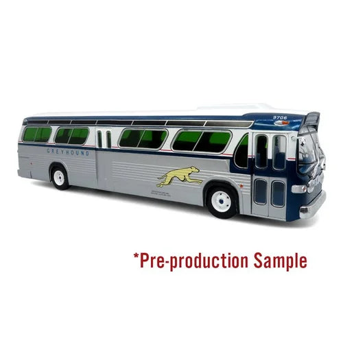 Iconic Replicas 430668 GM TDH-5303 Transit Bus: Greyhound Bus Lines 1963 1:43 Scale *PRE ORDER £105.29*