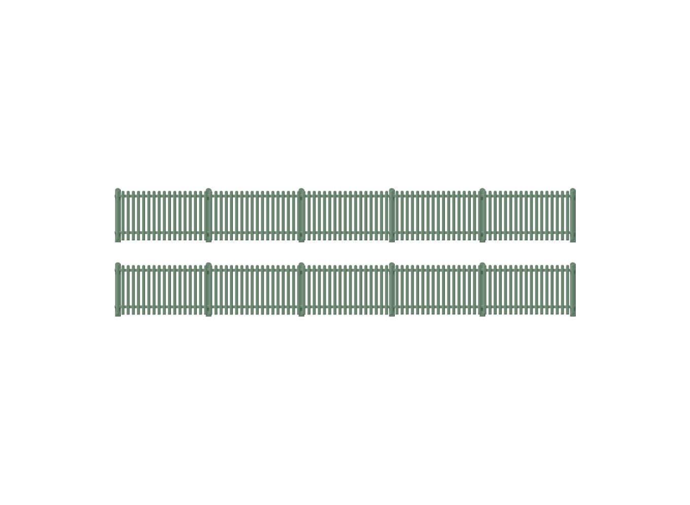 Ratio 431 Picket fencing, green (straight only)