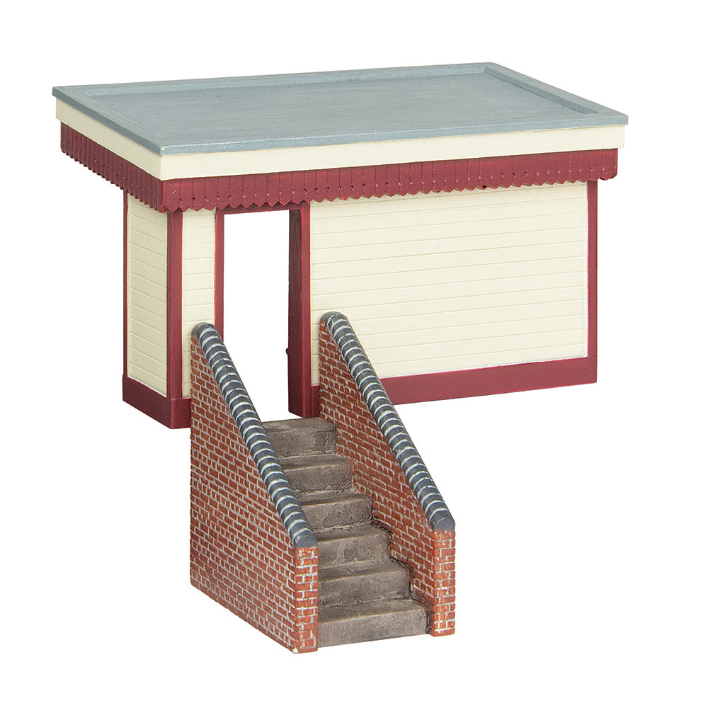 Scenecraft 44-0167 Wooden Halt and Steps, OO Gauge