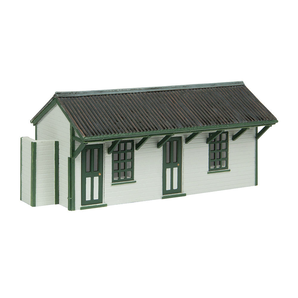 Scenecraft 44-0192G Light Railway Station Building - Green, OO Gauge