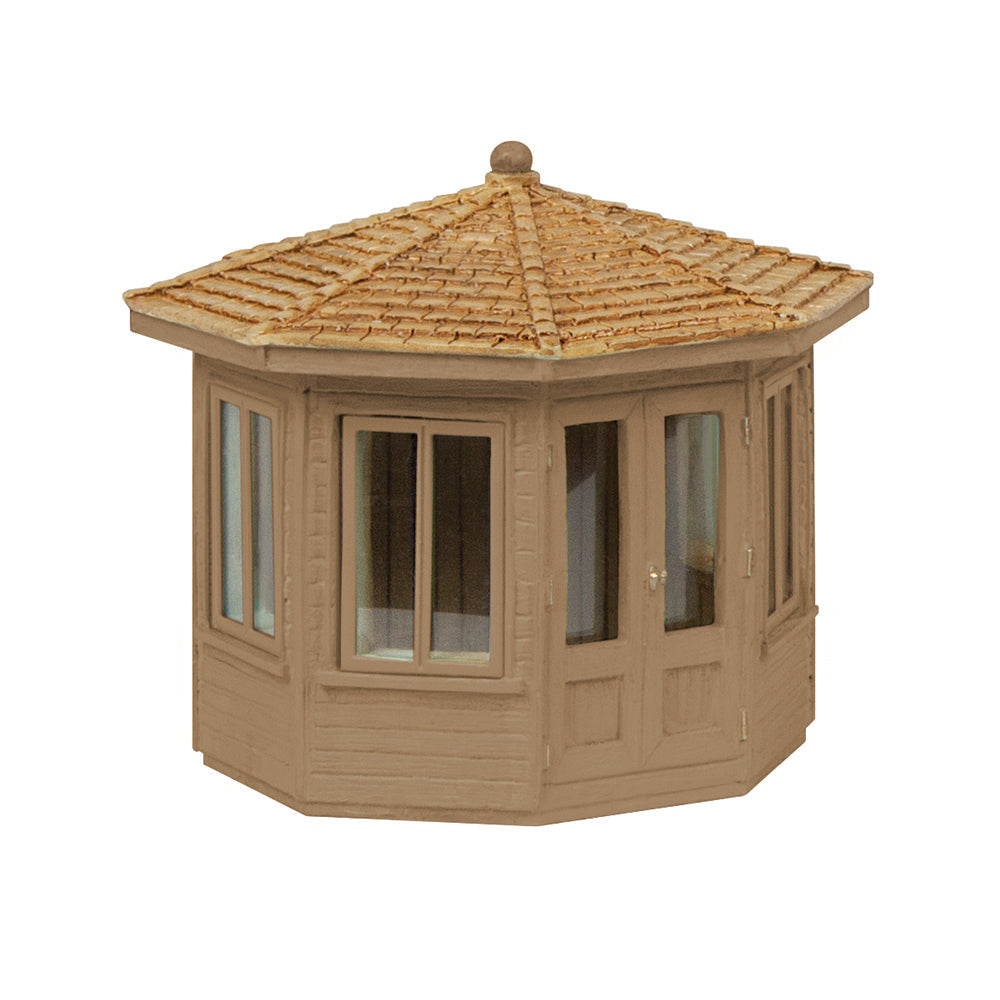 Scenecraft 44-0536B Octagonal Summer House - Brown, OO Gauge