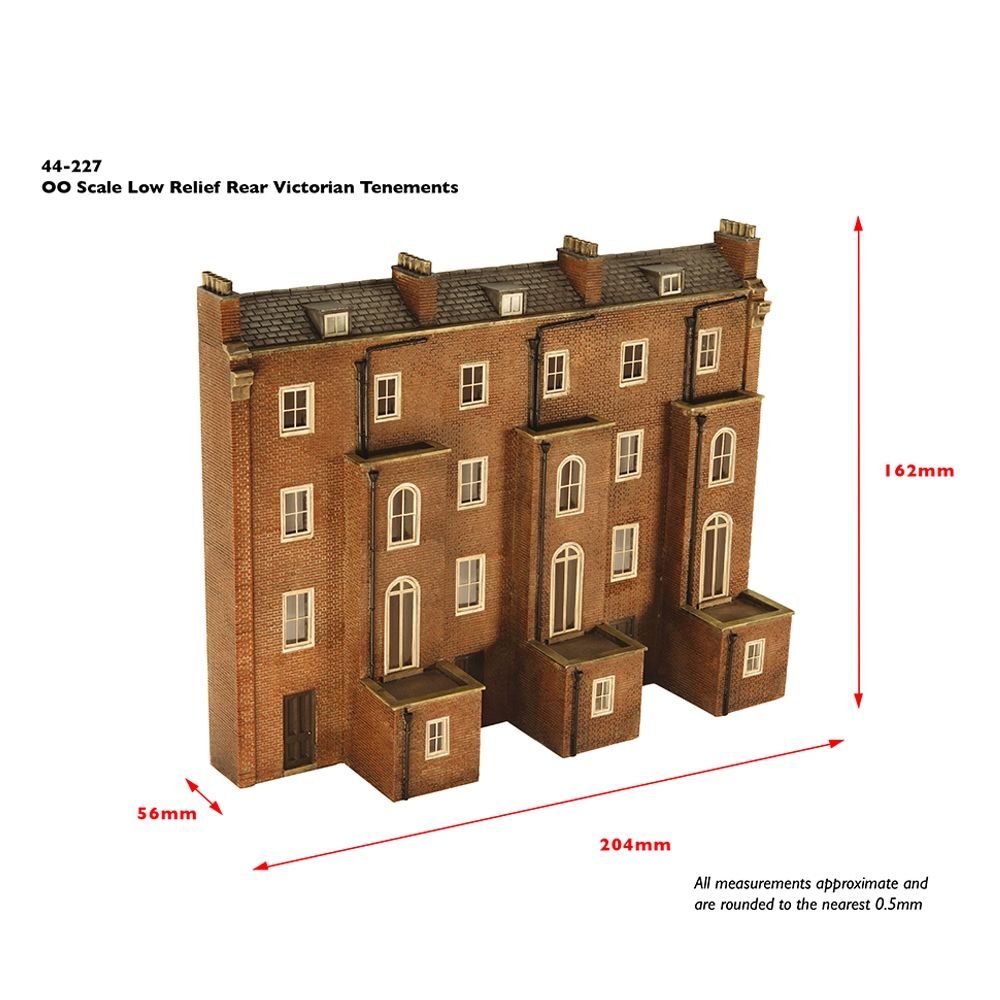 Scenecraft 44-227 Low Relief Rear of Victorian Tenements, OO Gauge