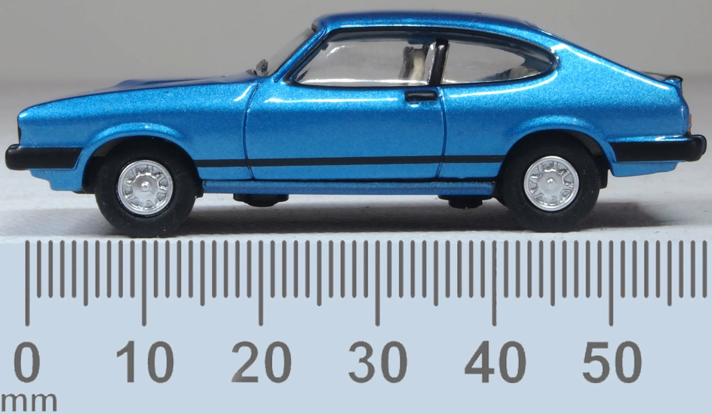 Oxford 76CAP010 Ford Capri MkIII Cosmos Blue Metallic, OO Gauge, 1/76 Scale