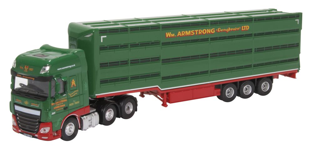 Oxford 76DXF003 DAF XF William Armstrong Livestock Trailer