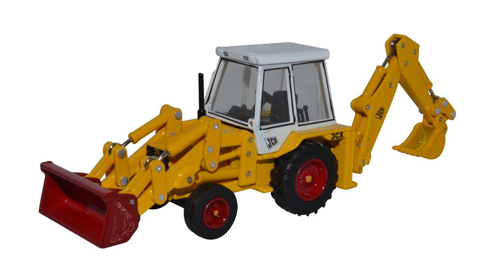 Oxford 76JCX003 JCB Backhoe Loader 1980s - 1/76 Scale, OO Gauge*LAST FEW*