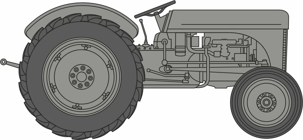 Oxford 76TEA001 Ferguson Tea 20 Tractor, Grey, OO Gauge, 1/76 Scale