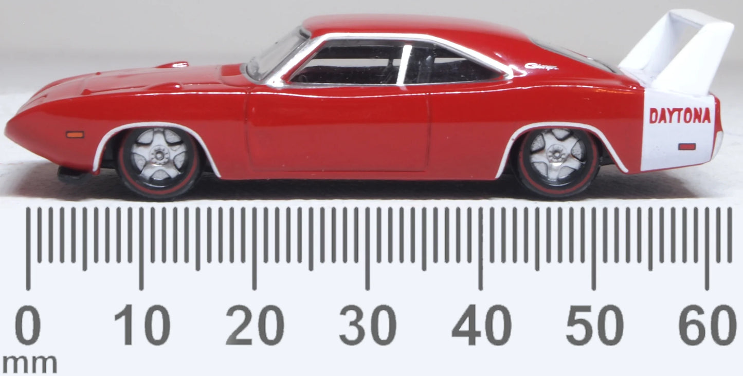 Oxford 87DD69005 Dodge Charger Daytona Charger Red 1969, HO Gauge, 1/87 Scale